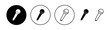 © Lunaraa - Microphone icon set for web and mobile app. karaoke sign and symbol