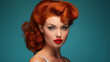 © Blackbird - portrait of woman with pretty red hair in 1950s style