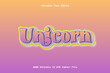 © Example Graphic - Unicorn Editable Text Effect Emboss Cartoon Gradient Style