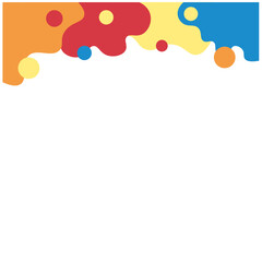abstract playful footer element