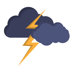 Sticker - Cloud Lightning Illustration Vector Element