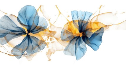 Wall Mural - Watercolor abstract design for background of wedding or buzzy social media banner generative AI