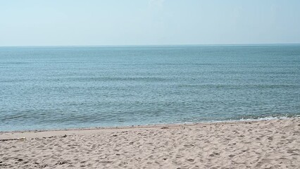 Wall Mural - beautiful landscape of sea coast view on sand beach