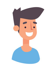 Sticker - Smiling man avatar, happiness