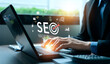© Sutthiphong - business people use SEO tools, Unlocking online potential. Boost visibility, attract organic traffic, and dominate search engine rankings with strategic optimization techniques. digital marketing