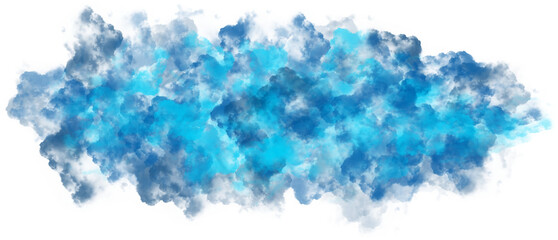 Wall Mural - blue explosive smoke with high resolution