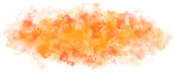 Poster - Realistic orange colorful smoke clouds, mist element