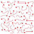 © ISHWARAN - Collection of bright bidirectional arrows. Gradient multicolored arrows on white background. Vector cartoon illustration.
