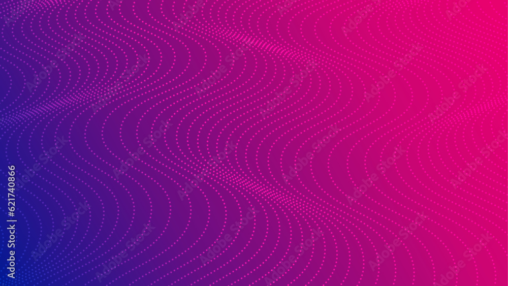 Vecotr abstract pink purple gradient wavy background with distort dot ...