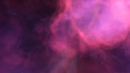 bright nebula, nebula in space, majestic red-purple nebula, beautiful space background 3D render
