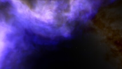 Space background with realistic nebula and shining stars. Colorful cosmos with stardust and milky way. Magic color galaxy. Infinite universe and starry night. 3d render
