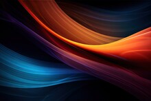 Colorful Abstract Background With Gradient Wave Design In Shades Of Purple, Orange And Blue Generative AI Illustrations