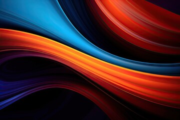 Poster - Colorful abstract background with gradient wave design in shades of purple, orange and blue Generative AI illustrations