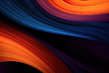 Poster - Colorful abstract background with gradient wave design in shades of purple, orange and blue Generative AI illustrations