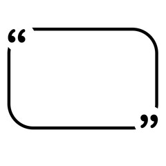 Quote box frame for speech quotation marks. 