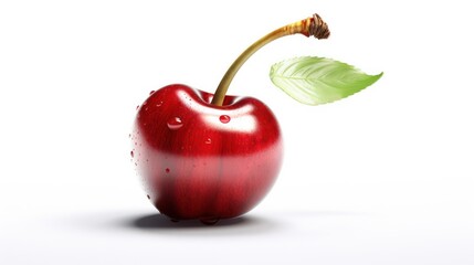 Canvas Print - red apple on white background