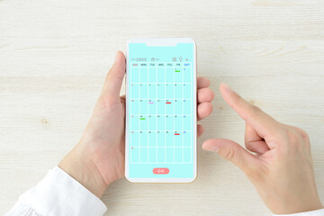 スマホのスケジュール管理アプリイメージ