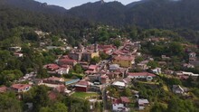Panoramic Aerial View Of Magic Town Mineral Del Chico, Hidalgo Mexico