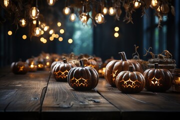 Canvas Print - Halloween background. Modern Halloween background for a party invitation or poster, print.