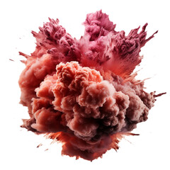 Poster - Isolated background warhead explosion.PNG file.Generated with AI.