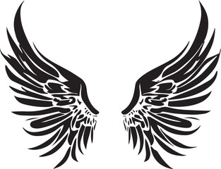 Poster - wings tattoo illustration vector