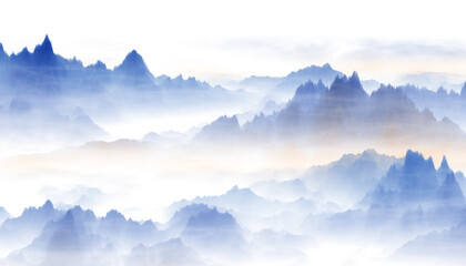 Canvas Print - mountains and clouds