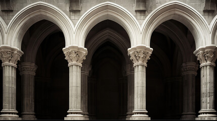 Wall Mural - Iconic Arches. Highlighting Architectural Elegance and Strength. Generative Ai