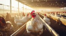 High-Quality Poultry Farm. Producing Premium Chicken And Eggs. Generative Ai