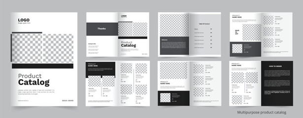 Poster - Clean, professional product catalogue design template, Product catalog Design