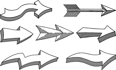 Wall Mural - arrow sign icon direction symbol design set