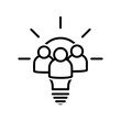 Collaboration idea icon vector set. entrepreneurship illustration sign collection. collaborate symbol.
