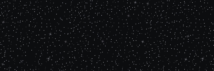Wall Mural - dark starry sky background. black galactic space with constellations