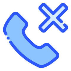 Canvas Print - missed call icon in bluetone style