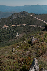 Serpentine road of the mountains of northern Portugal