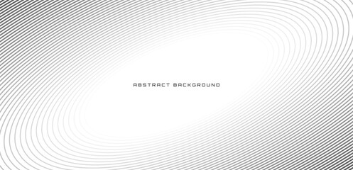 White minimalist techno abstract background overlap layer on bright space with stripes decoration. Modern graphic design element oval style concept for banner, flyer, card, or brochure cover
