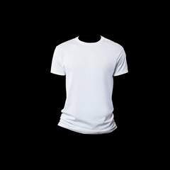 white t shirt black background