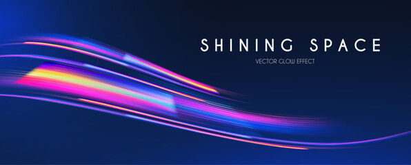 Canvas Print - motion light effect. shining magic background and liquid speed light