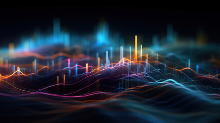 Wall Mural - abstract digital data background. can be used in the description of network abilities, technological