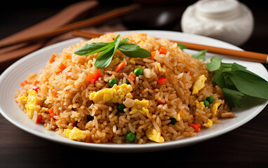 Poster - egg fried rice and vegetables