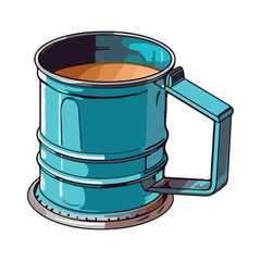 Wall Mural - Vector illustration of a mug with handle