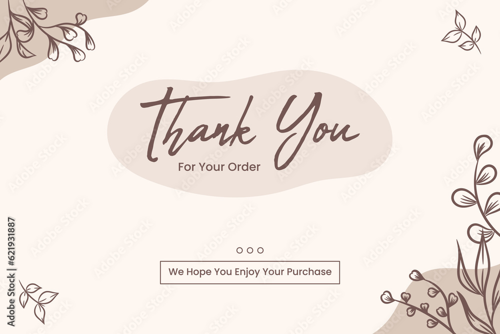 Thank you for your order for customer or buyer. Aesthetic hand drawn ...