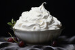 A bowl of whipped cream. Generative AI