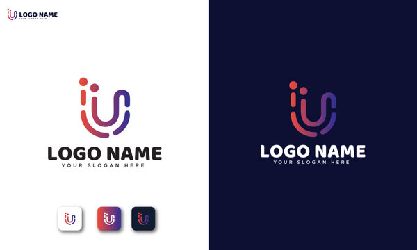 Letter u creative logo