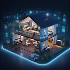 Poster - modern household connected via internet of things