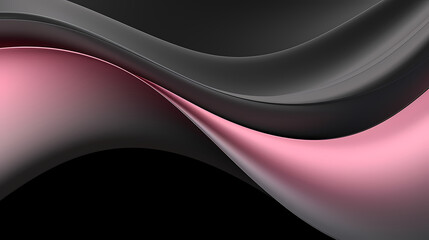 Abstract Black Pink curve shapes background. luxury wave. Smooth and clean subtle texture creative design. Suit for poster, brochure, presentation, website, flyer. vector abstract design element