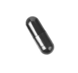 Charcoal capsules on transparent png.