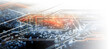 Präsentationsidee zum Thema Ausbau des Fernwärmenetzes in Städten. Panorama Banner Format mit Textfreiraum. Generative KI