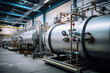 Utilizing liquid nitrogen tanks and heat exchanger coils for industrial gas production, optimizing efficiency and reliability in the manufacturing process