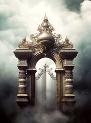 Wall Mural - generative ai: entrance to the heaven