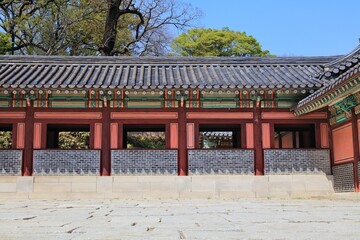 Wall Mural - Seoul city landmark in South Korea. Changdeokgung Palace, UNESCO World Heritage Site.